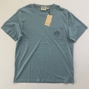 Scotch & Soda Men's Short Sleeve T- Shirt Novel Blue Embroidery Left Pocket‎ XL
